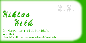 miklos wilk business card